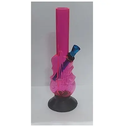 Highly Durable New Guitar Design Glass Bong Smoking Hookah Bongs (Pink)2