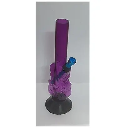 Highly Durable New Guitar Design Glass Bong Smoking Hookah Bongs (Purple)2