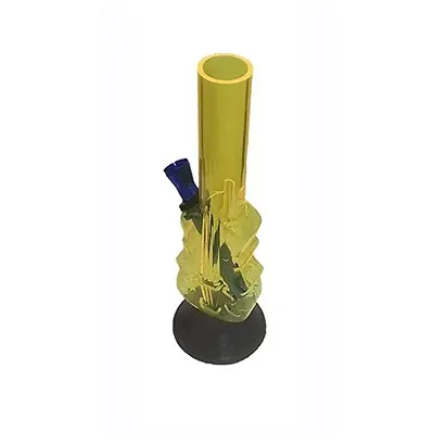 Highly Durable New Guitar Design Glass Bong Smoking Hookah Bongs (Yellow)1