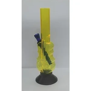 Highly Durable New Guitar Design Glass Bong Smoking Hookah Bongs (Yellow)
