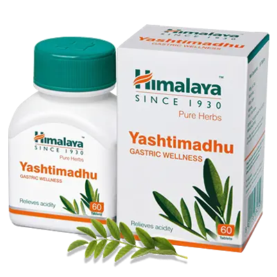 Himalaya Herbal Yashtimadhu TABLETS 60tab relief from uneasiness due to acidity