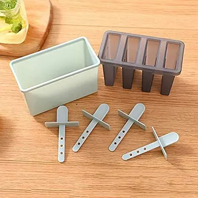 Ice Cream Mould, Ice Lolly Popsicle Mold Home Handmade Ice Cream Pop Frozen Useful Kitchen Ice Cream Tool Popsicle Maker Lolly Mold Tray2