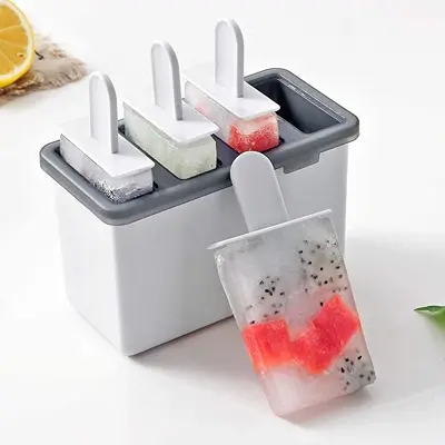 Ice Cream Mould, Ice Lolly Popsicle Mold Home Handmade Ice Cream Pop Frozen Useful Kitchen Ice Cream Tool Popsicle Maker Lolly Mold Tray4