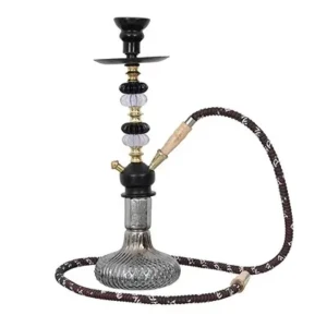 JaipurCrafts Premium Designer Black Russian Style Hookah Set (18.50 Inch)3
