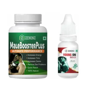 Pack of Male Booster Plus 60 Capsule & Young On Gold 15ml