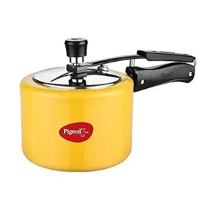 Pigeon Chroma Yellow 5 litres Chroma Induction Base Aluminium Pressure Cooker, 5 litres, Yellow1