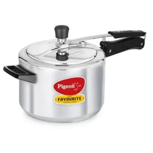 Pigeon Favourite Aluminium Pressure Cooker with Inner Lid, 5 Litres, Silver1