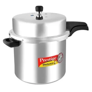 Prestige Deluxe Plus Induction Base Aluminium Pressure Cooker, 12 Litres
