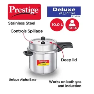 Prestige Svachh Deluxe Alpha 10 Litre Stainless Steel Pressure Cooker