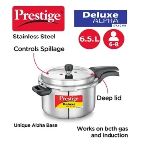 Prestige Svachh Deluxe Alpha 6.5 Litre Stainless Steel Pressure Cooker