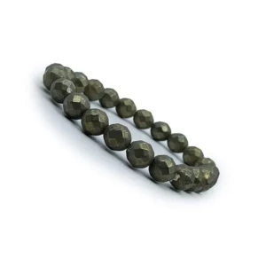 Pyrite Money Magnet Healing Bracelet Charm Crystal Stone Bracelet with Jute Bag