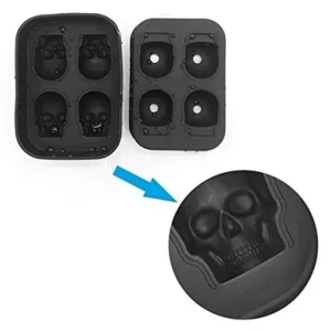 Silicone Skull Ice Tray Four Even Silicone Ice Cube Tray Tools Homemade Icing Cube Mold Creative Ice Making Box
