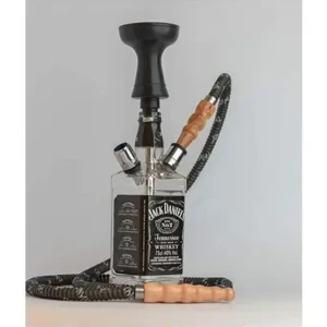 Smoke Station Jack 700 Gram Iron Hookah Shisha Pot (Clear Black) 10.5 inch Glass Hookah1