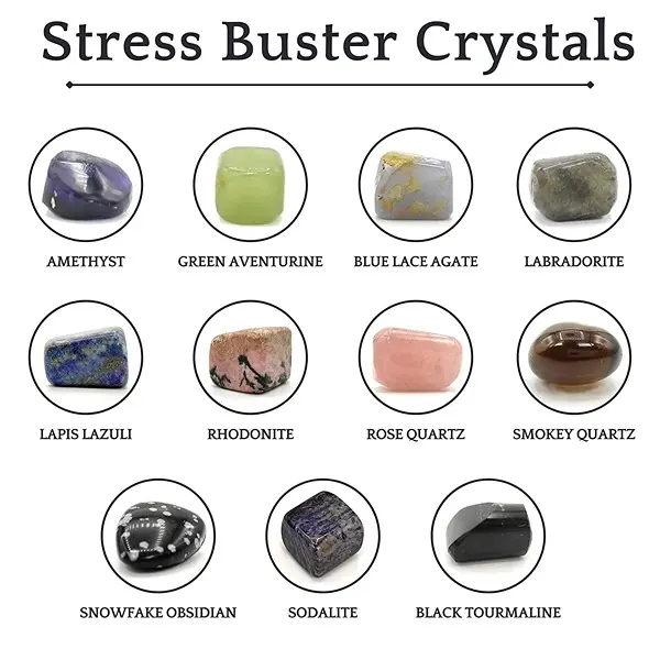Stress Busters Crystal Bag – Reiki Crystal Healing Stones2 PovTaka