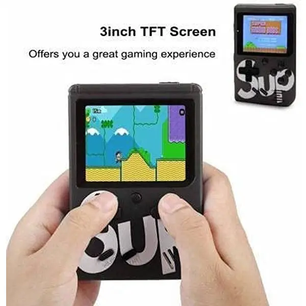 SUP Game 400 in 1 Retro Game Box Console Handheld Video Game Box with TV Output Mario Handheld Gaming Console (Black)3