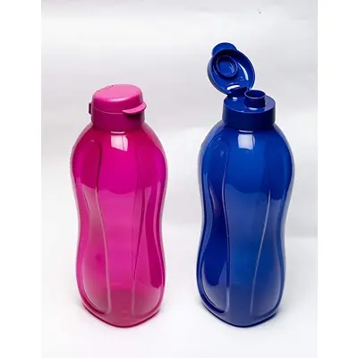 Tupperware Aquasafe Eco Plastic Bottle, 2L, Set of 2, Purple, color may vary6