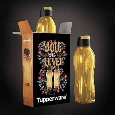 Tupperware Golden Plastic Water Bottle 750 ml Pack of 4 (Golden Color)3