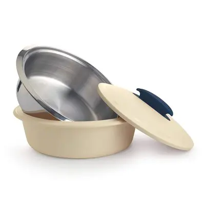 Tupperware ISO Duo Steel Casserole (White, 1.3L)1