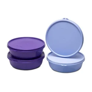 Tupperware. Solid Plastic Bowl - 1000ml, 4 Piece, Multicolour1