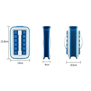 Ultra-Portable No Spill Cover Ice Maker Cube Tray Mold Storage Container