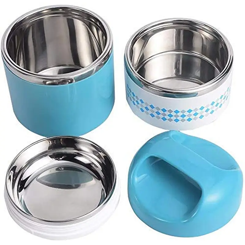 3 Layer Stainless Steel Homio Premium Lunch Box Set, Lunch Box 2