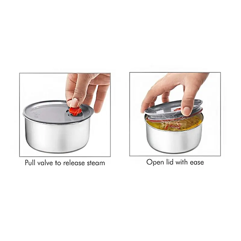 Milton Legend Deluxe 3 Thermosteel Tiffin Box, (3 Containers) 200 ml, Silver4