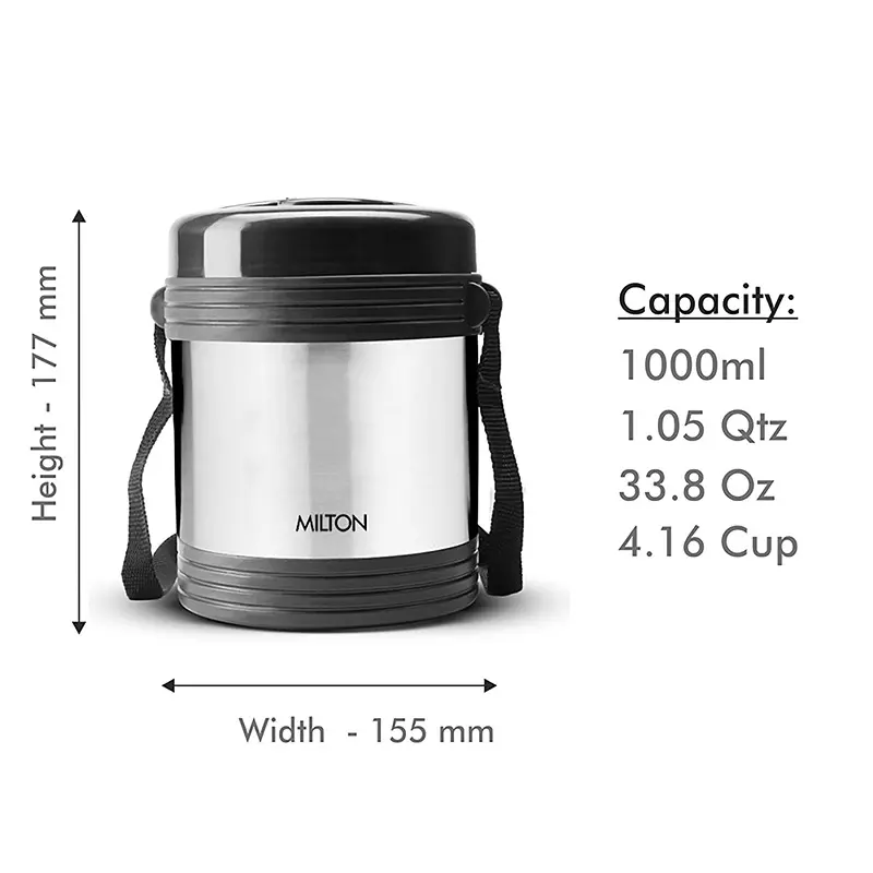 Milton Legend Deluxe 3 Thermosteel Tiffin Box, (3 Containers) 200 ml, Silver6