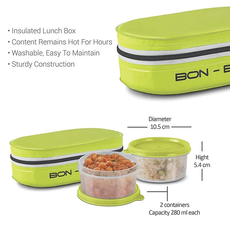 Milton New Bon Bon Lunch Box with 2 Leak-Proof containers4