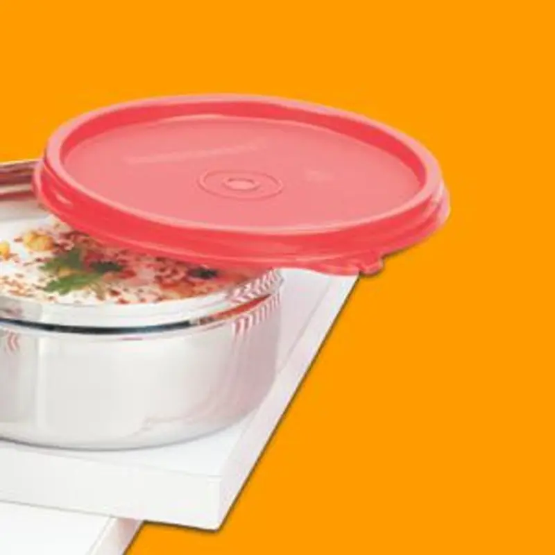 Signoraware Executive Stainless Steel Lunch Box Set, Set of 3, Red4