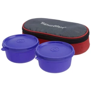 Signoraware Mid-Day Lunch Box with Bag, Deep Violet1