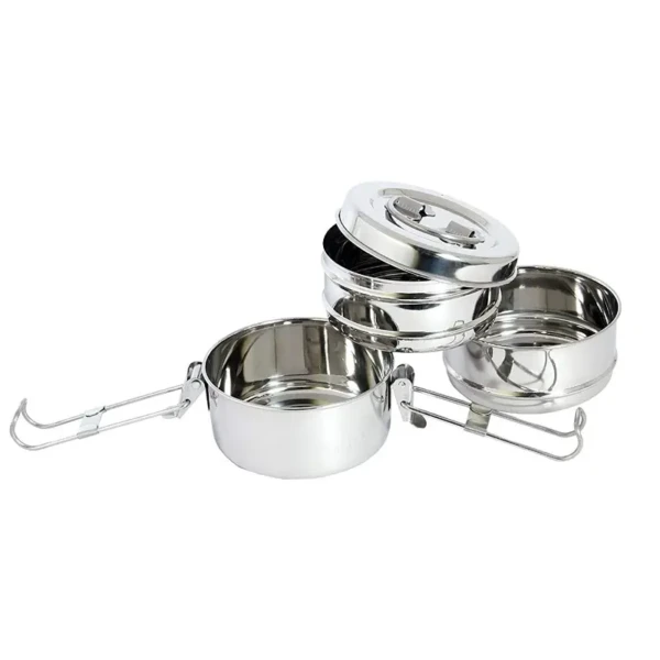 Stainless Steel Food Grade Lunch Box Traditional Tiffin Boxes for School Office (3 Tier)3