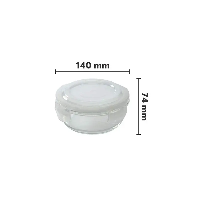 Transparent Home Kitchen Borosil Klip N Store Microwavable Containers, 400 ml, Set of 3 with Lunch Bag3